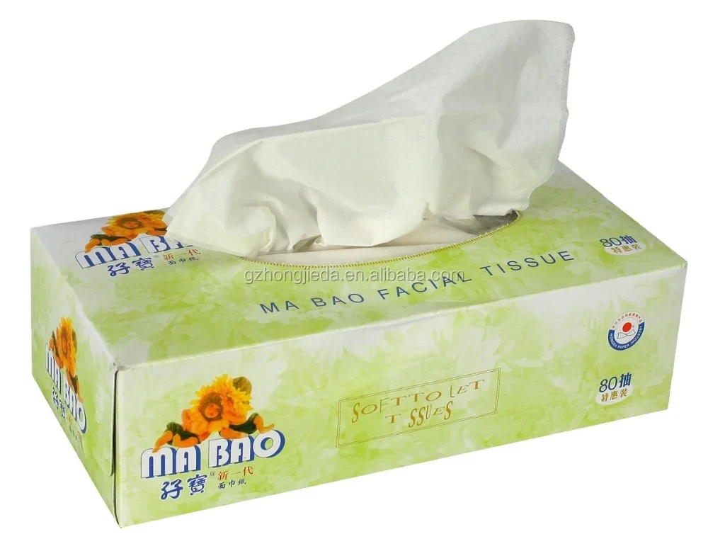 OEM White 2-Ply Facial Tissue | Virgin Wood Pulp Custom Print 1