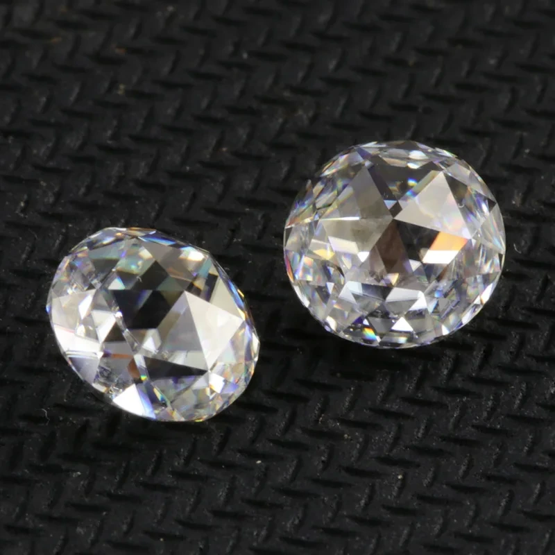 8x8mm 3.5carat Double Rose Cut Moissanite Factory Directly White Vvs Moissanite Diamond 1
