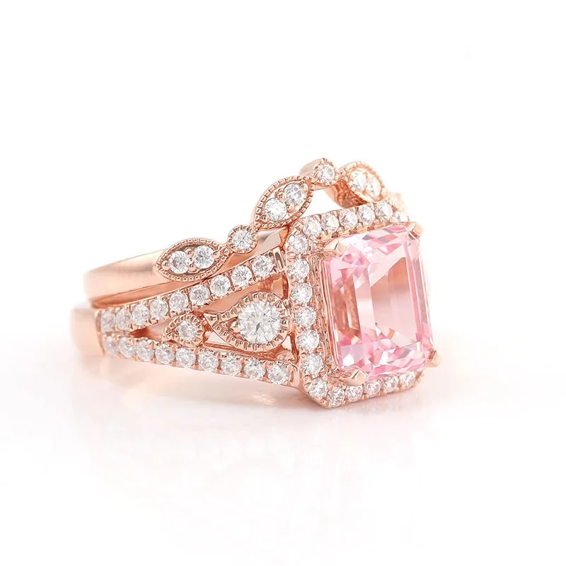 Hot Sale Wedding Ring Rose Gold Gra Certified Engagement Ring 14k Wedding Ring 1
