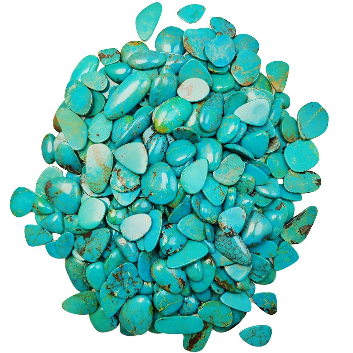 Natural Turquoise Color Blue Free-shape Many Size Cabochon Making Different Necklace Or Earring Summer Choice 1