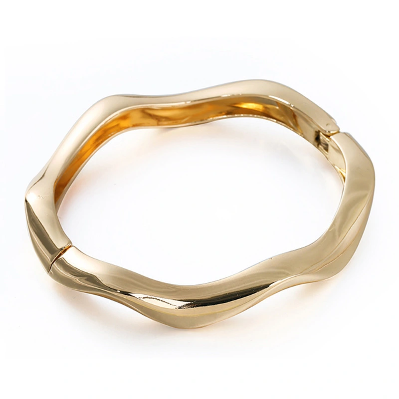 Hot Selling European And American Popular Simple Wave Bangles Bracelets Wholesale For Woman Jewelry 1