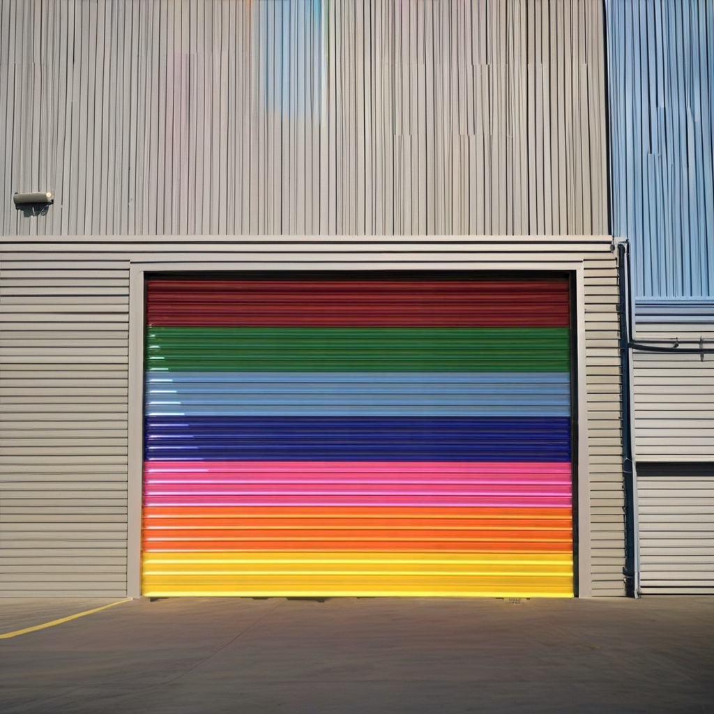 Steel and Aluminum Roller Shutter Door with Vertical Opening Pattern 1