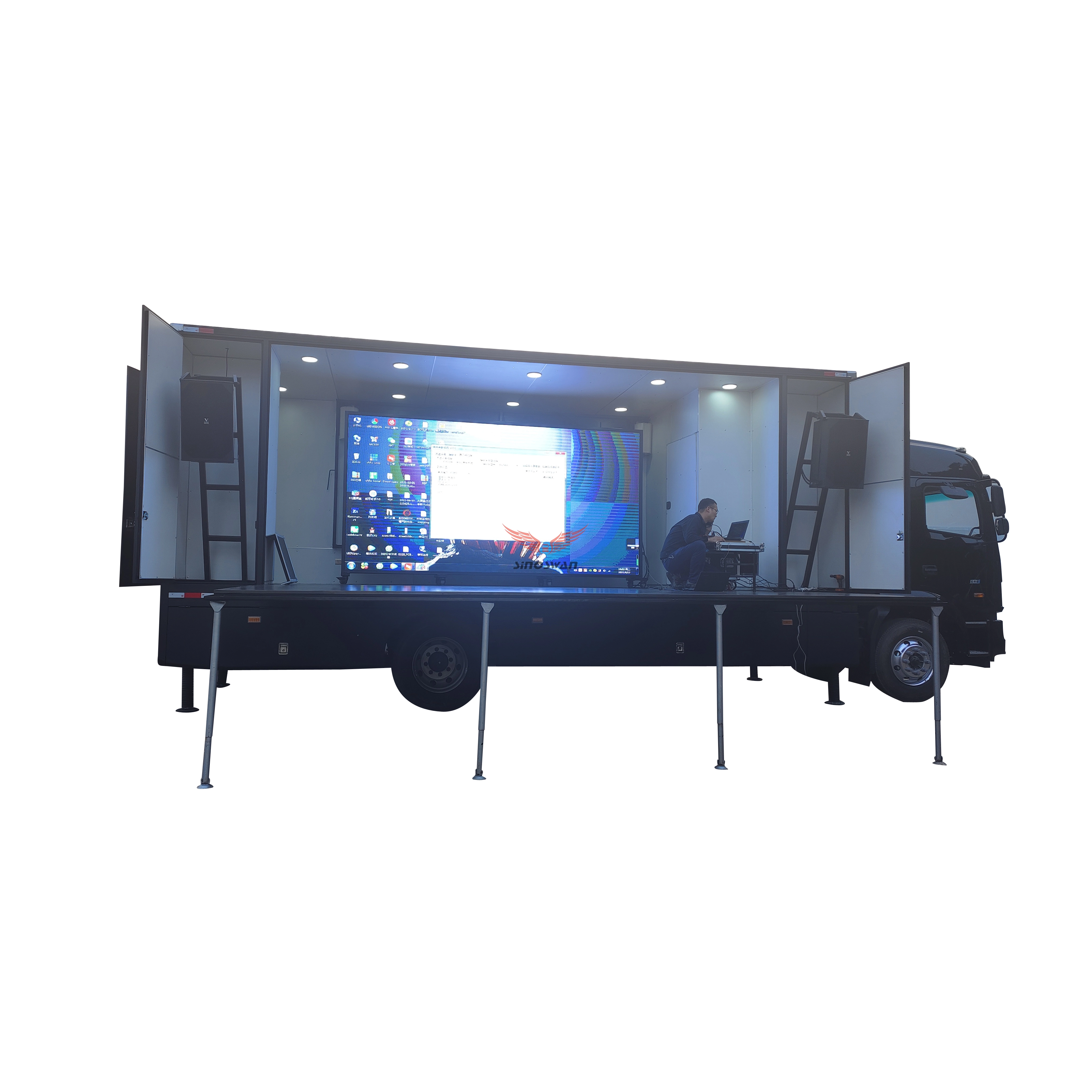 Outdoor Church Mobile Gospel Trailer Truck Stage Sinoswan Sr70n 1
