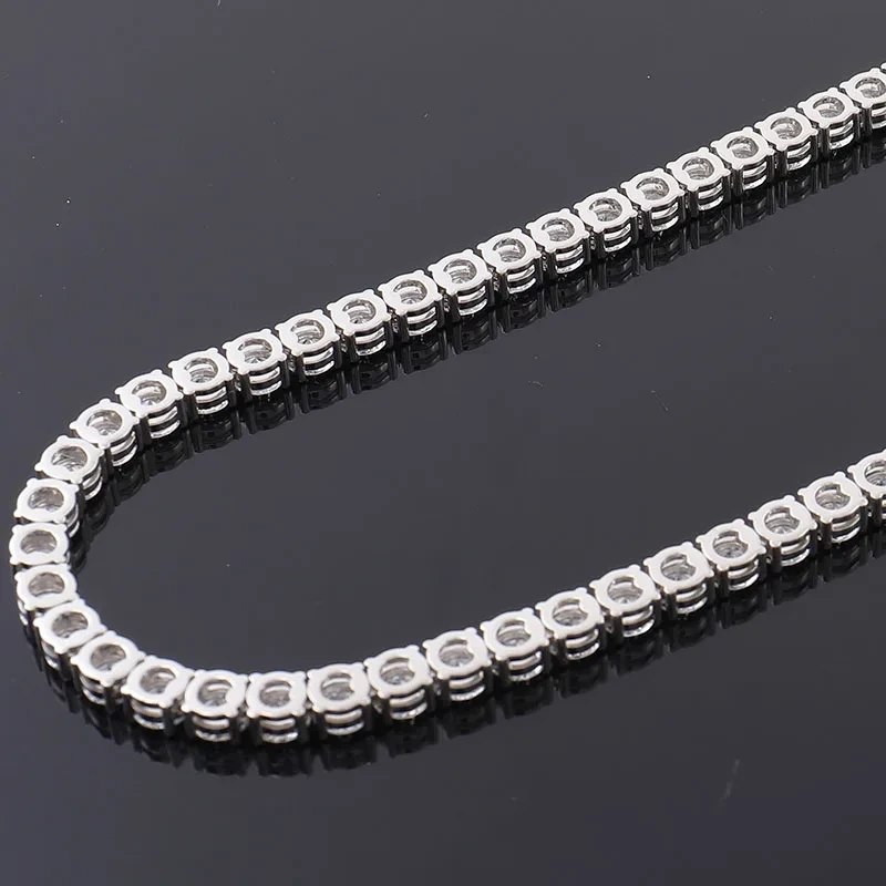 Fashion Jewelry Body Chain Factory Wholesale Iced Out Vvs Moissanite Diamond Tennis Chain Necklace 3mm 10k Solid Gold Chain 1