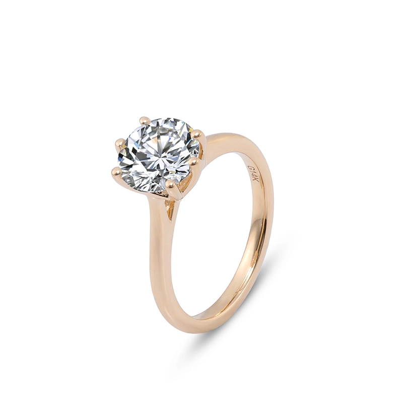 Dropshipping Fine Jewelry 925 Sterling Silver 14k Gold Moissanite Diamond Wedding Anniversary Women Girls Ring 1