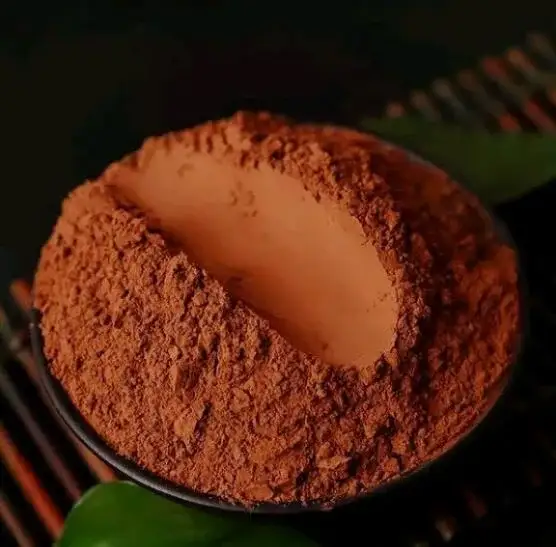 Cacao en polvo marrón oscuro orgánico para chocolate caliente 1