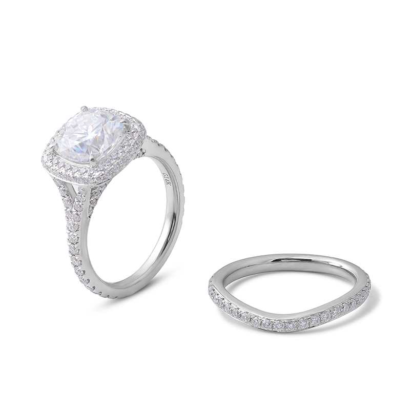 Provence Jewelry 2ct Round Brilliaint Cut Luxury 10k White Or Moisanite Engagement Anneau à la mode 1