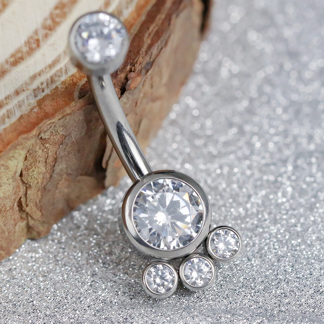 Mirror Polish Eternal Metal 14g Astm F136 Surgical Grade Belly Rings 1