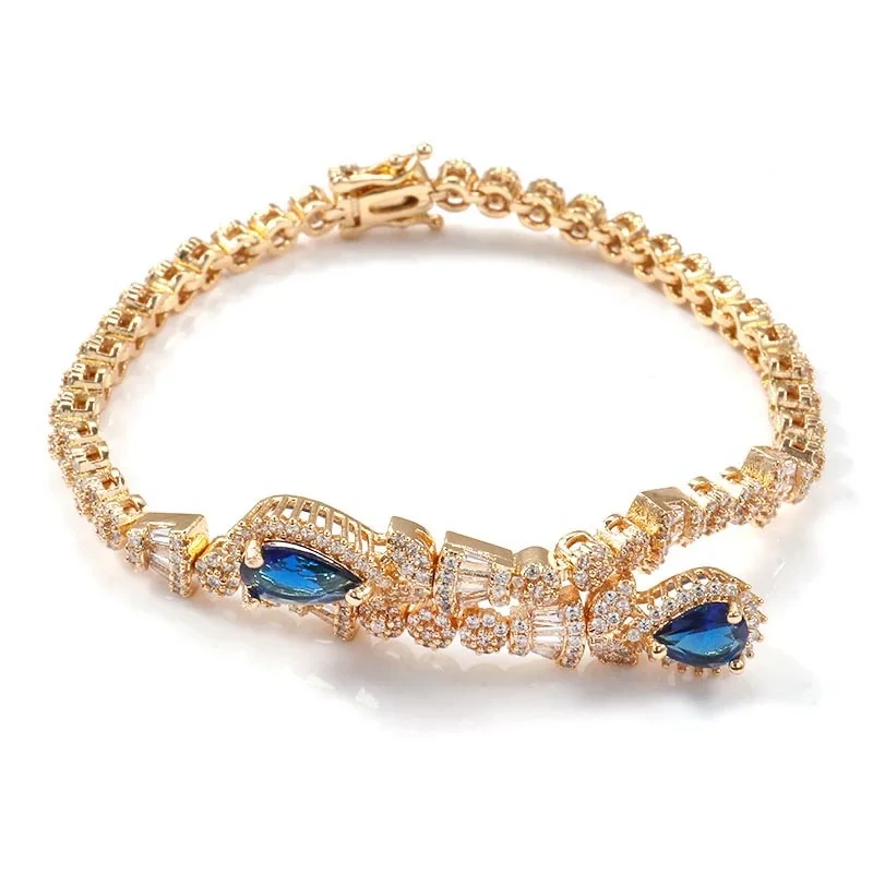 Charme de style européen Def Bracelet Moisanite Bracelet Gol jaune 14K Diamond Diamond Femmes Bracelet Gold de mariage 1
