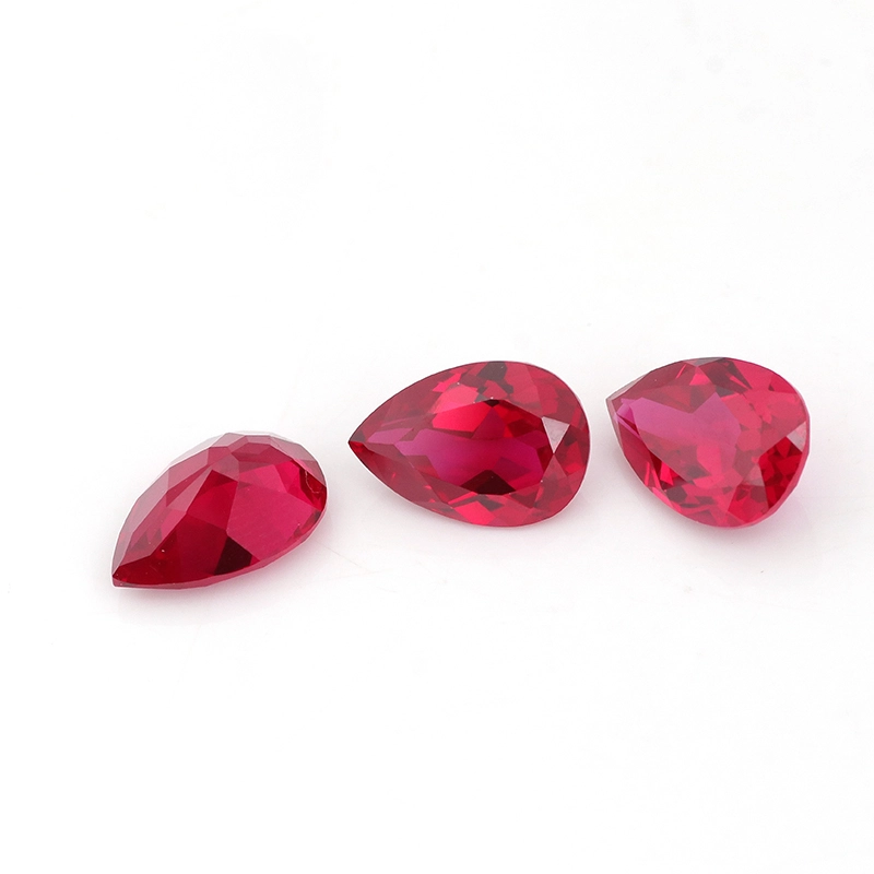 Pear Cut Beautiful Ruby Loose Stone Luxury Custom For Jewelry Making Lab Grown Gemstones Ruby Synthetic Ruby Stone Diamond 1