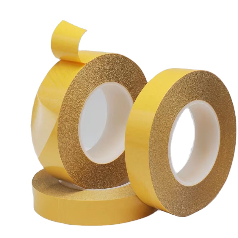 Yellow Liner High Adhesion PET Film Double Sided Adhesive Tape 3