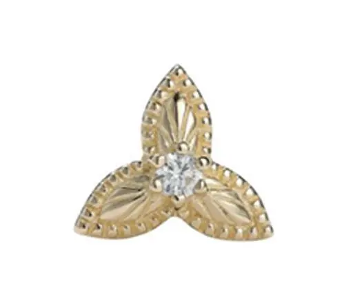 Eternal Solid Gold 14k Push Pin Aretes De Piedra Body Piercing 1