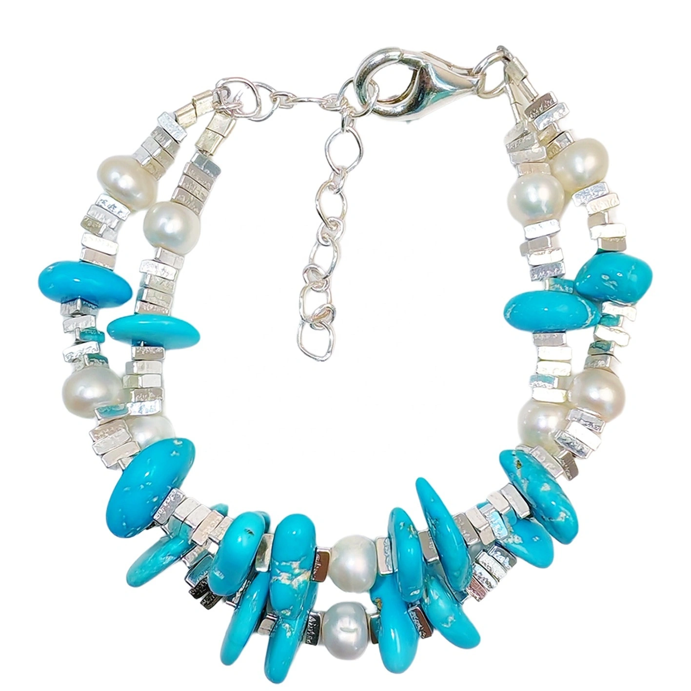 Bracelet Ornament Natural Turquoise Pearl With S925 Silver Fine Jewelry Fine Jewelry Gift Preferred Bracelet 1