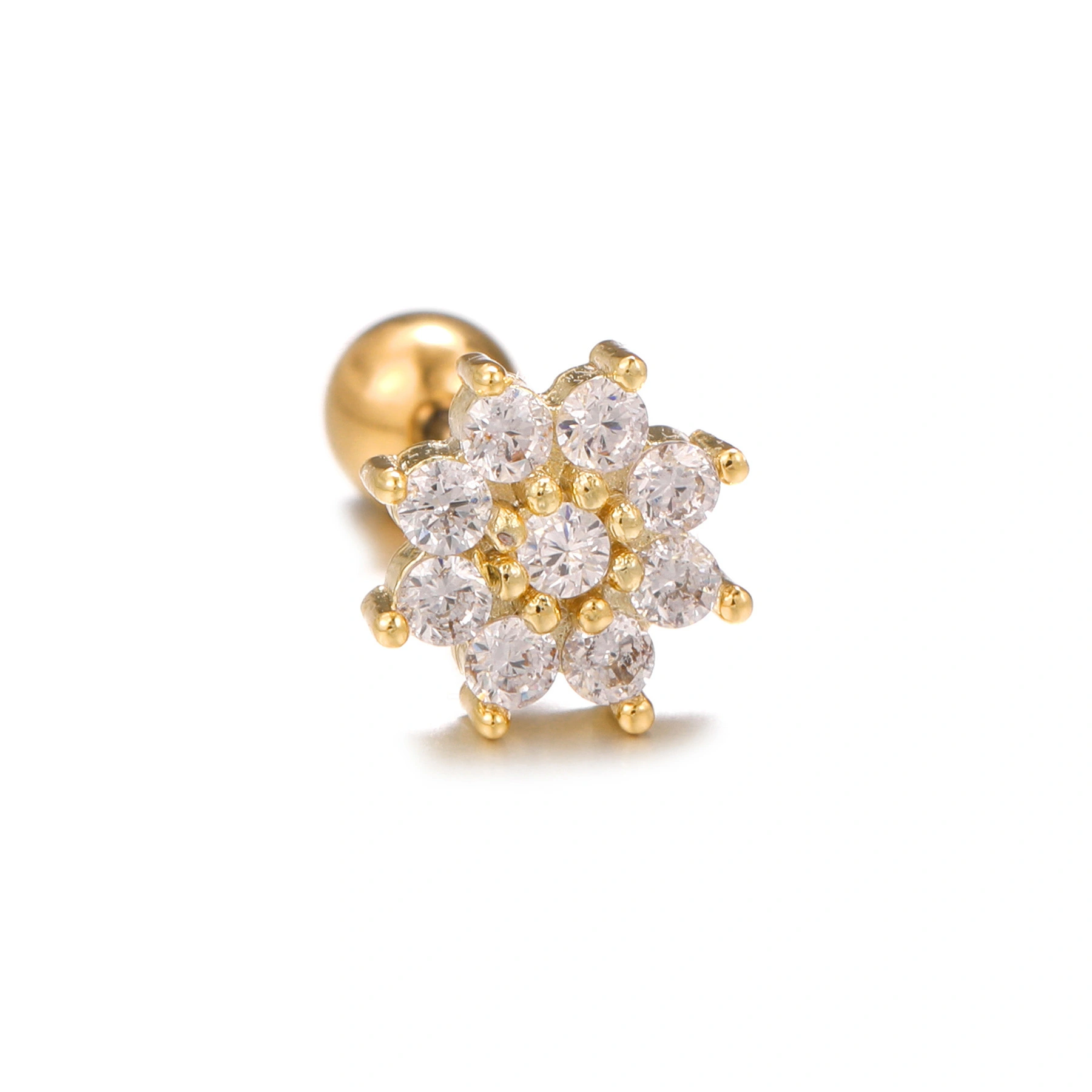 Factory Wholesale Fashion Fashion Beautiful Moon Heart-shaped Gold-plated Diamond Stud Female Beautiful Earrings 1
