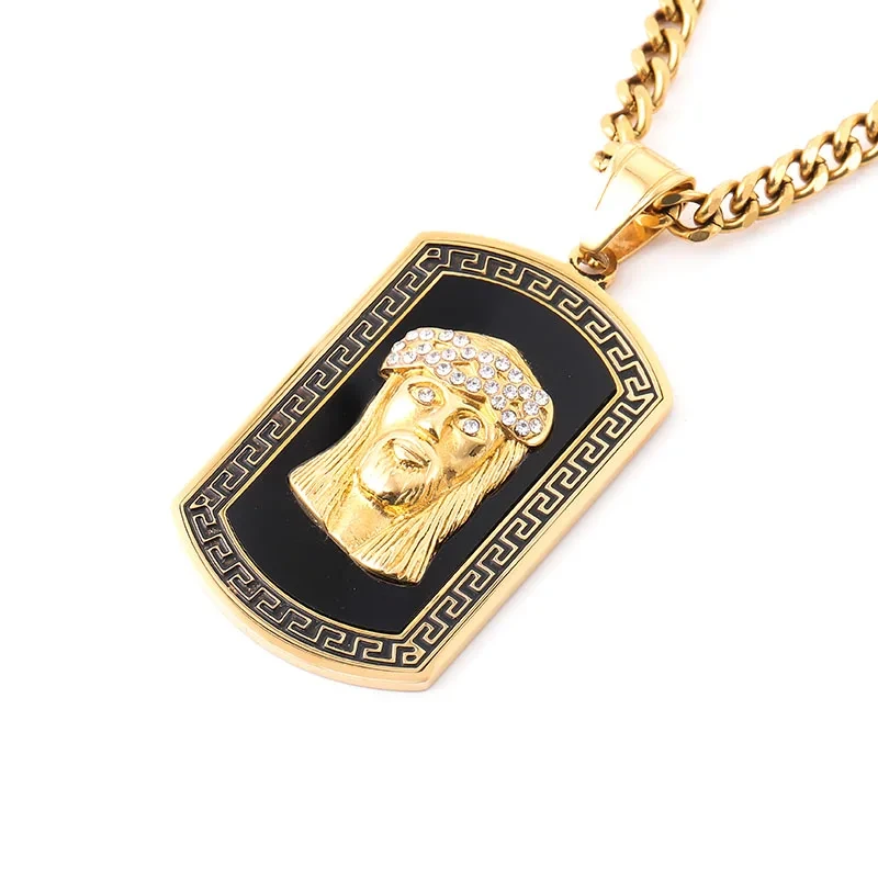 Grand 925 argent sterling jesus tête pendentif Jewelry chrétien pour hommes cadeaux religieux bijoux pour petit ami hip hop cadeau 1