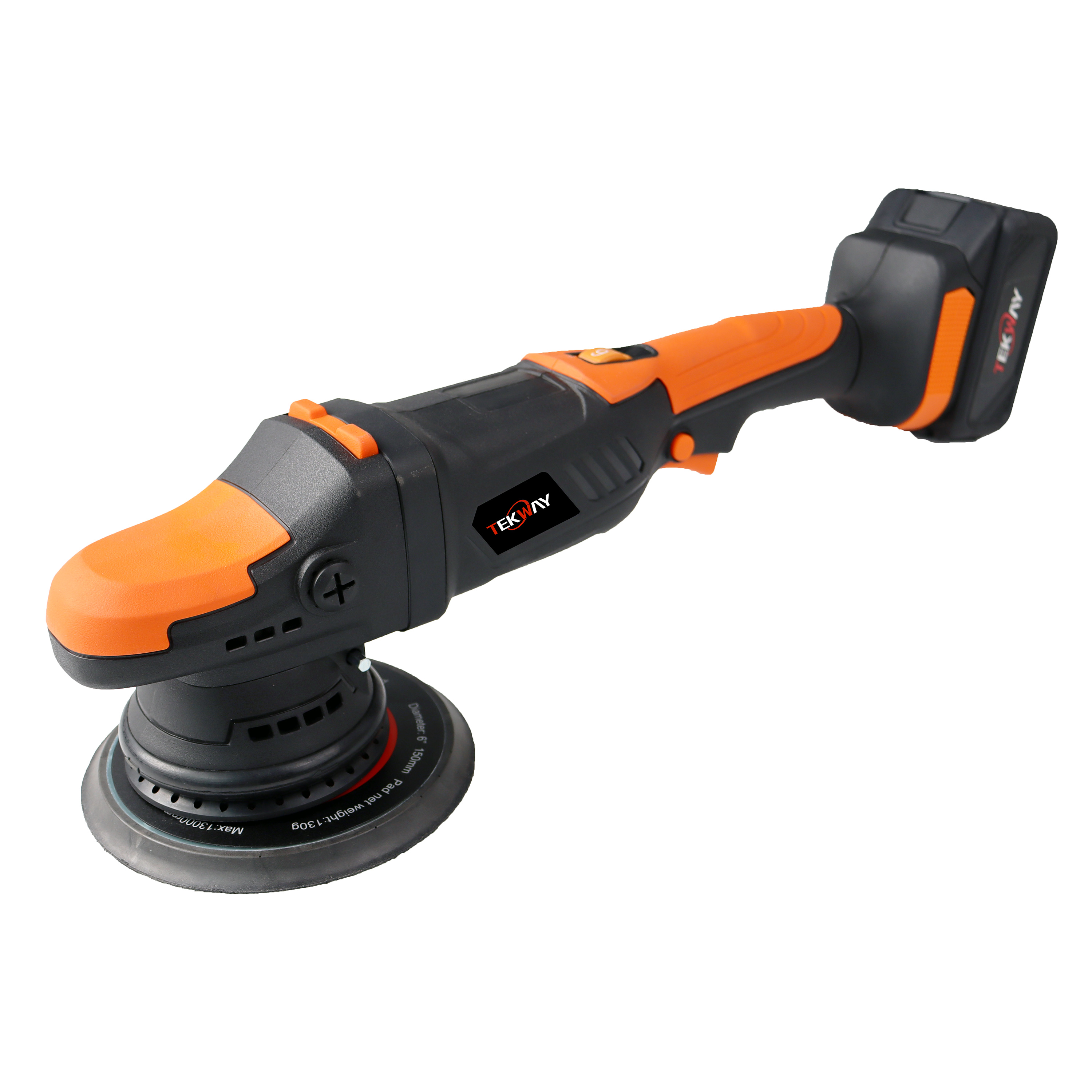 18 V Akku-Autopolierer – Dual Action 15 mm Orbit 2300–3800 U/min Geschwindigkeit mit 4000 mAh Akku 1