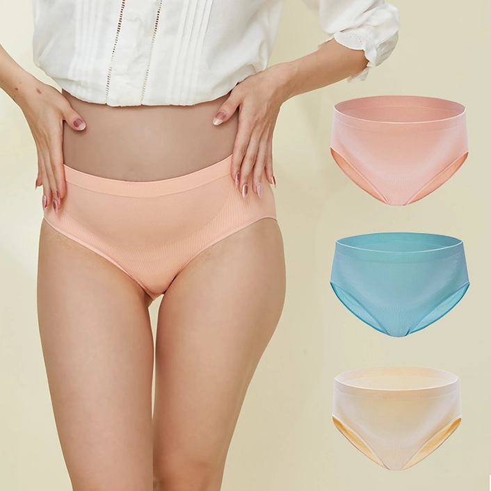Dropshipping Recycled Polyamide Middle Waist Soft Wear Women's Underwear Women Maternity Panties 1