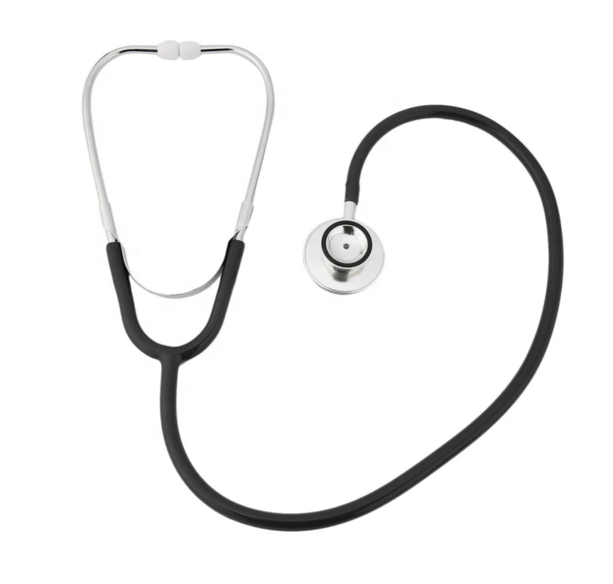 Estetoscopio de doble cara Doctores de tubo de cuero Cardiología médica Estetoscopio de aluminio Pecho de pecho estetoscopio 1