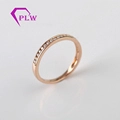 Provence Gems Melee Moisanite 1,8 mm de largeur de bande d'éternité en or rose 14k pour femme 1