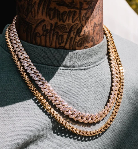 Sterling Silver 10k 14k Gold Plated Cuban Link Chain Cuban Link Chain Hip Hop Jewelry Cuban Chain Necklace Moissanite Gold Link 1