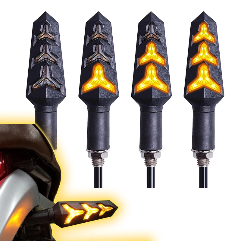 Luces LED secuenciales de señal de giro para motocicleta - 1 par 1