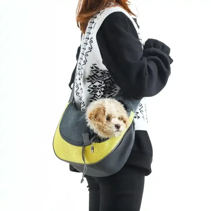 Factory Pet Dog Sling Carrier Puppy Pet Slings Bag for Small Dogs Cats Satchel Carriers Breathable Mesh Hand Free with Adjustable Strap Doggie Crossbody for Outdoor Travel-xinchen 1