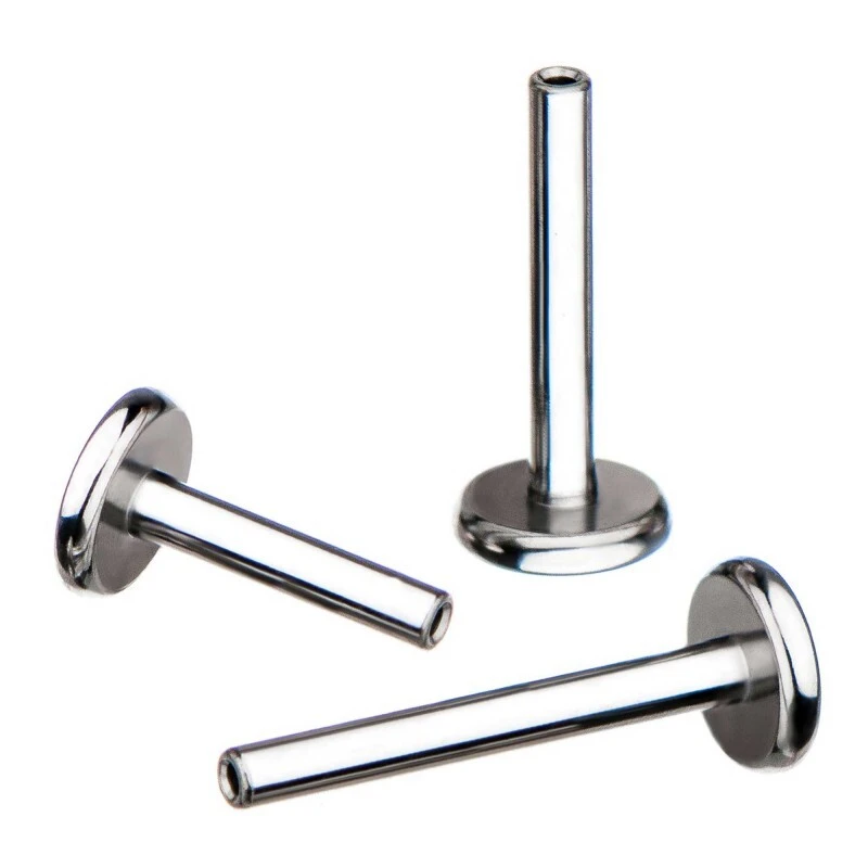 Eternal Metal Astm F-136 Ti 6al4v Eli Titanium Threadless Labret 4mm Base Body Jewelry 1
