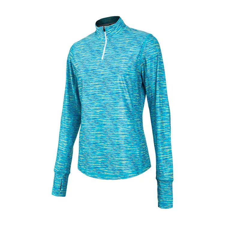 Customizable Logo Running Shirt Quick Dry Crew Neck Running Tracksuit Zipper Pullover Breathable Training Running Clothes 1