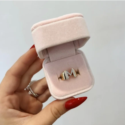 Fine Jewelry Wholesale Men's Large Diamond Initial Cigar Band Ring Hpht Loose Lab Grown Diamond Engagement Ring Jewelry 1