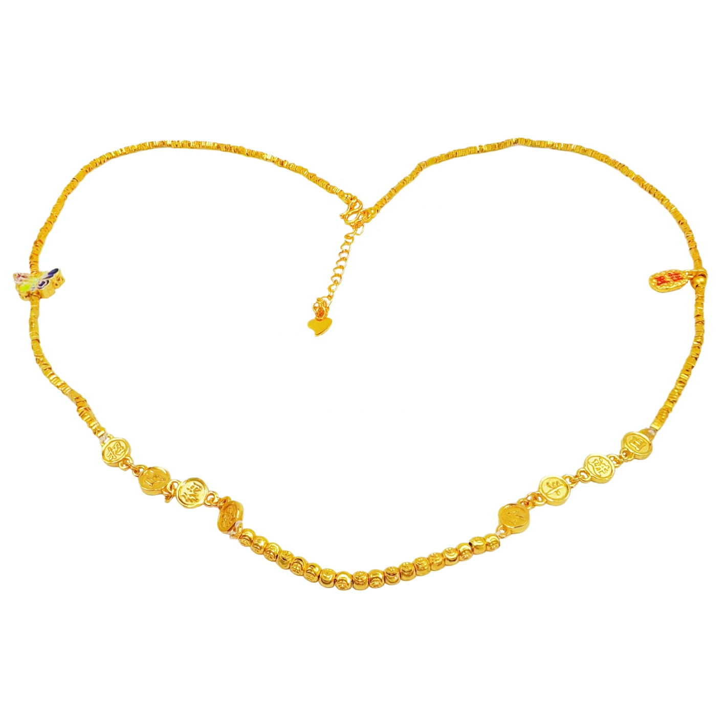 This Shiny Gold Toned S925 Silver Necklace Features A Simple Design And Excellent Texture Its Smooth Lines 1