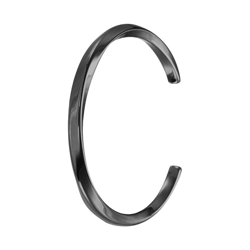 Manufacturer Wholesale Fashion Gold-plated C-shaped Spiral Column Titanium Steel Bracelets Men And Women General Luxury Jewelry 1