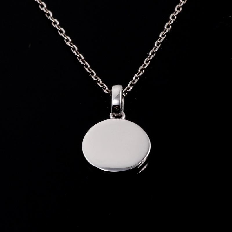 Simple Design Round S925 Sliver Jewelry Necklace Hip Hop Style Personalized Necklace Fashion Jewelry 1
