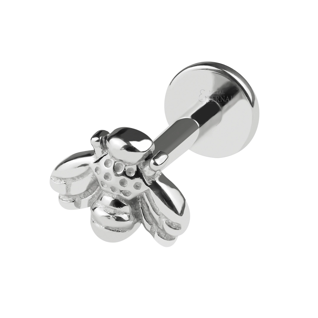 Eternal Metal 16g Astm F136 Titanium Internally Threaded Bee Labret Piercing 1