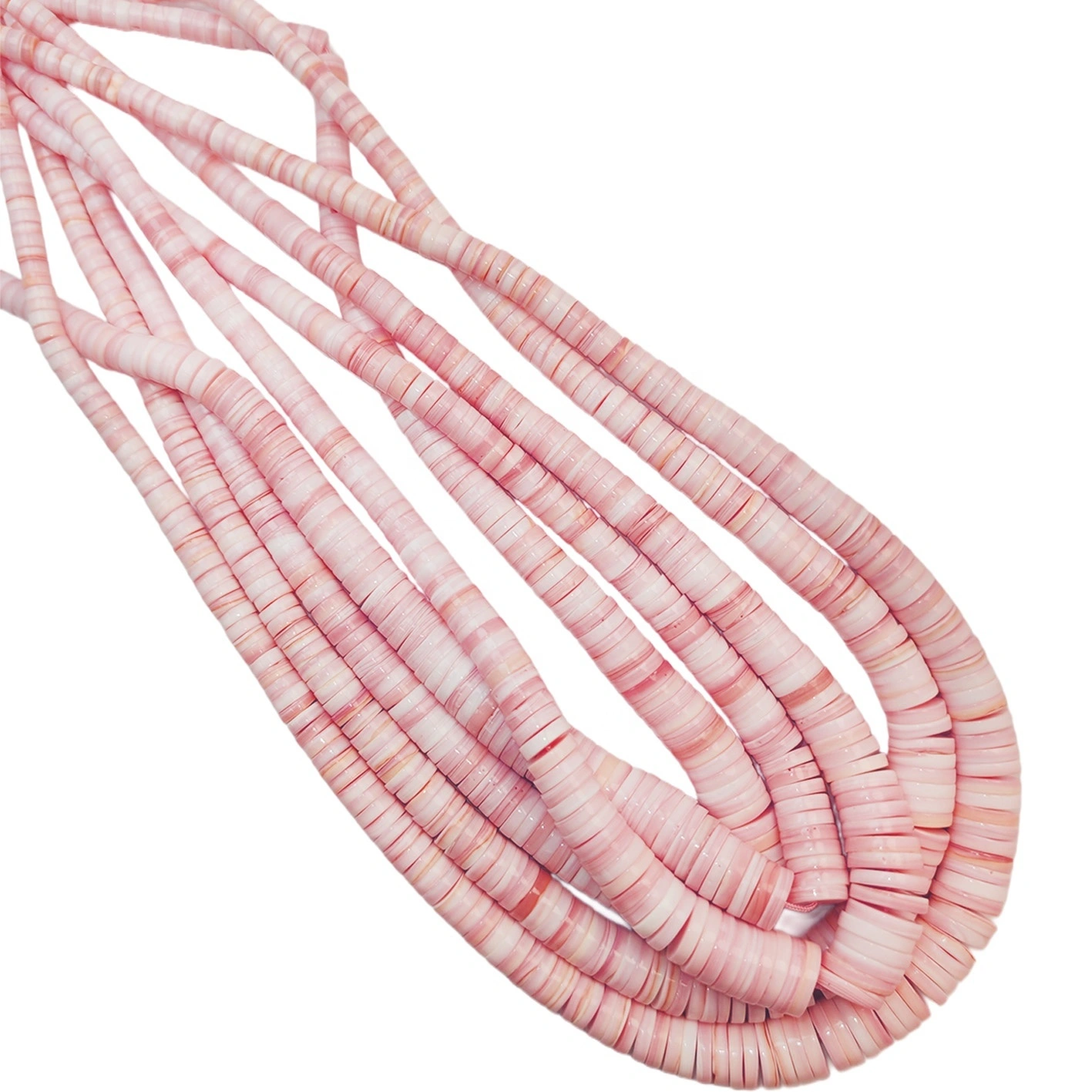 Pink Opal Heishi 4-10mm Smooth Beads Beautiful Shaded Plain Handmade Gemstone Loose Bead 16 Inches Strand 1