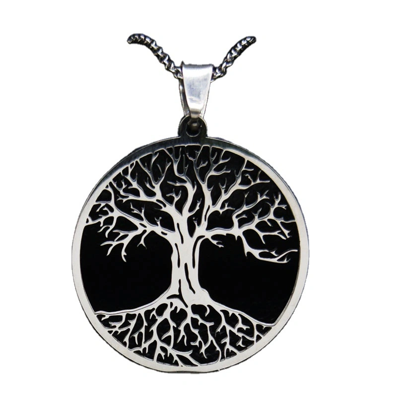 Wholesale Stainless Steel Tree Of Life Necklace Women's Necklace Titanium Jewelry Pendant 1