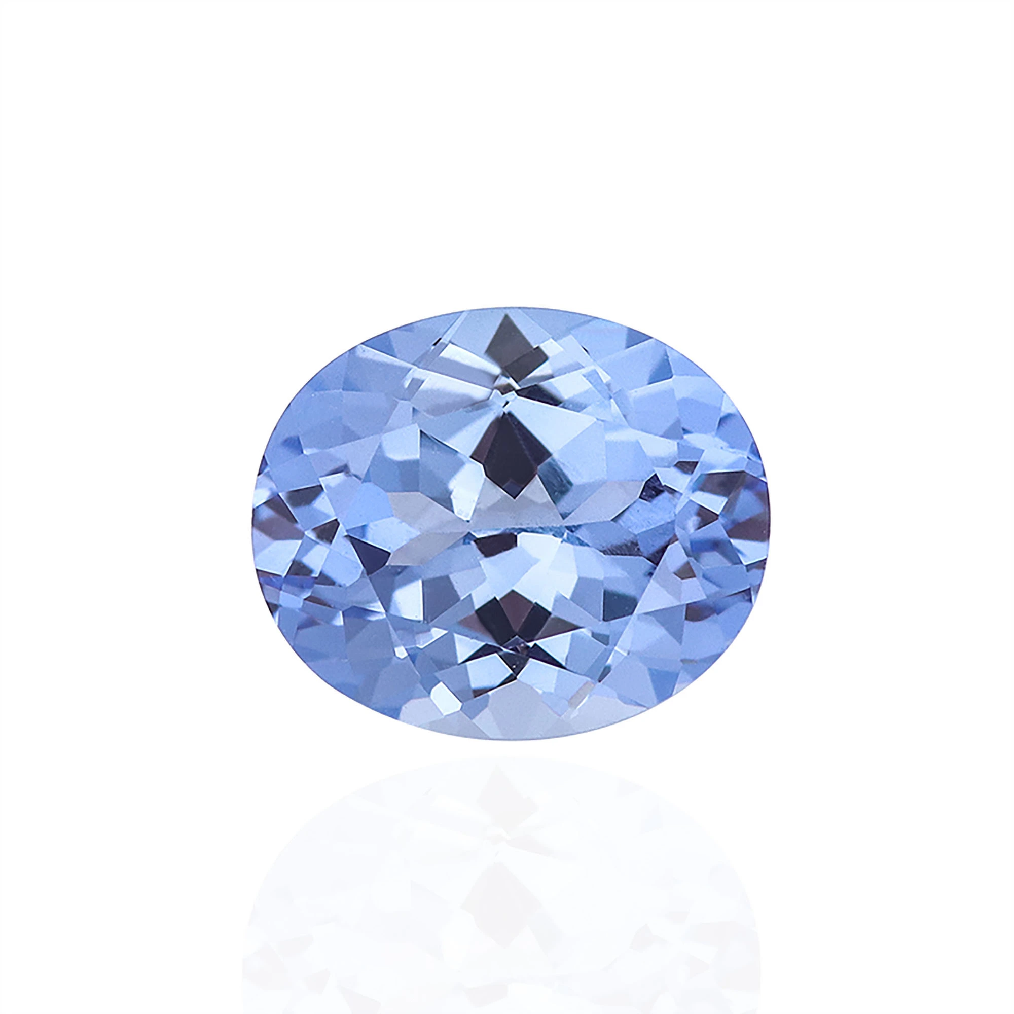Laboratorio de zafiro cultivado en la piedra de gema azul intensa 6.2 quilates grandes tallas ovaladas coro con piedras preciosas sueltas 1