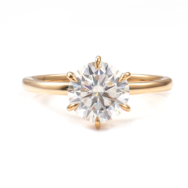 14K Engagement Anneau Diamants White Moisanite Moisanite Fine Bijoux Anneaux Engagement Mariage Classic Luxury Femme Fêtes Anneaux 1