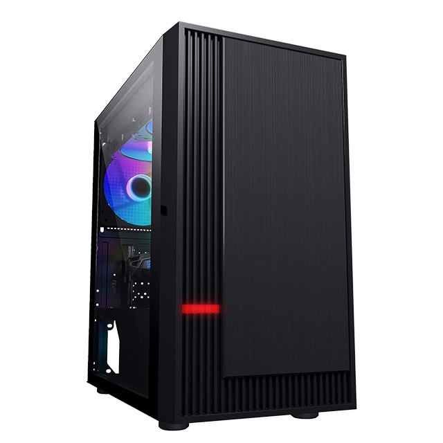 Châssis d'armoire de bureau CPU Micro ATX ITX Boîte mère prise en charge en verre trempé Cas d'ordinateur Towers Gaming PC Fabricant 1