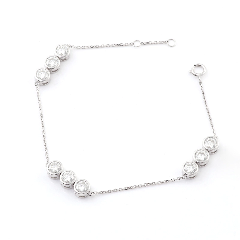 Fine Jewelry Bracelets & Bangles 10k 14k 18k Yellow White Rose Gold/s925 Silver Moissanite Bracelets Jewelry For Women Men 1