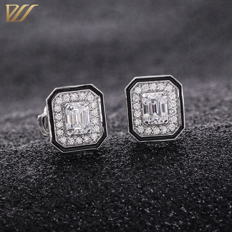 Trendy Moissanite Diamond Earrings Gra Certified 10k 14k 18k White Gold Jewelry Women Custom Moissanite Stud Earrings Women 1