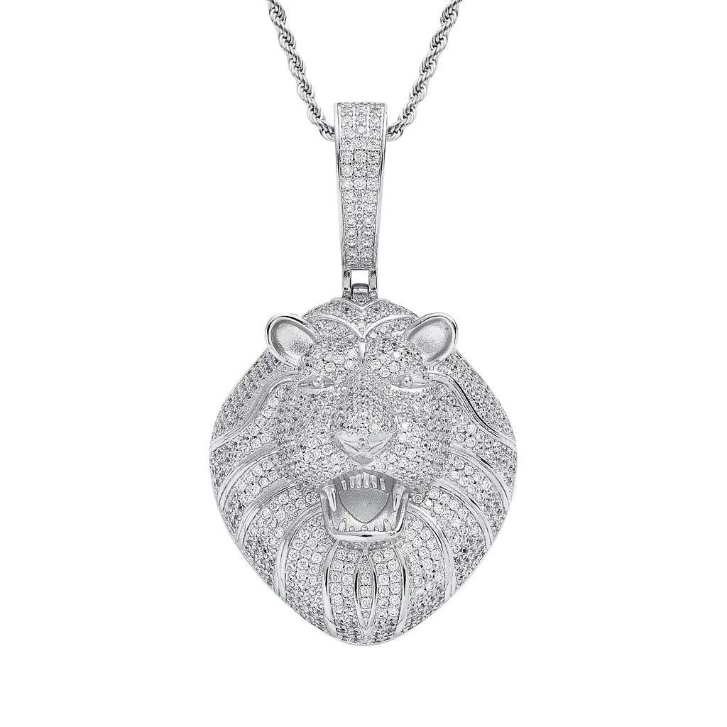 Anhänger Silber Charme Fast Shipping Lion 925 Sterling Silber DHL Frauen Schmuck Männer Einfache Gold Custom Moissanite Heart Party Waffe 1
