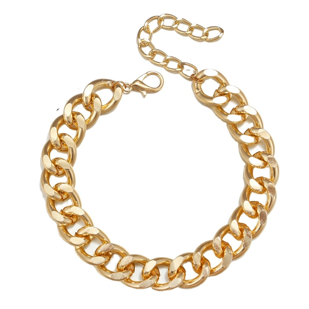 New Exaggerated Stainless Steel Thick Necklace Fashionable And Versatile Charming Style Gold Necklace For Man And Women1 1
