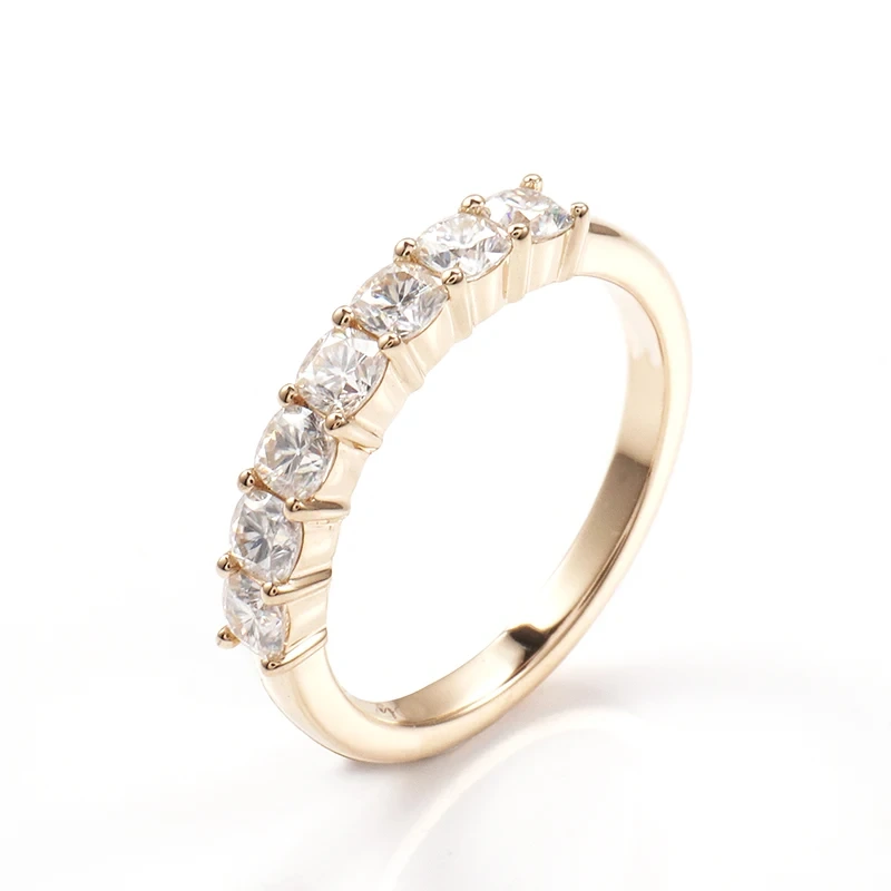 Provence Jewelry 14k Gold Gold Moissanite Def Color Oec Cushion Cut Wedding Band Ring Classic Style 1