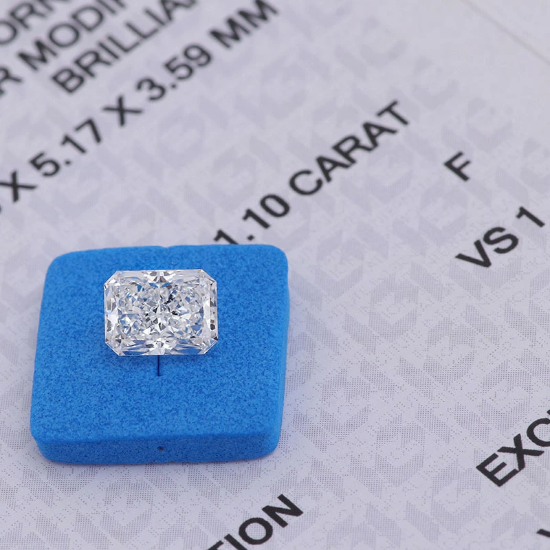 Wholesale Loose Lab Grown Polished Diamond Radiant Cut 1.1ct F Color Vs1 Igi Certified Diamond Lab Grown 1