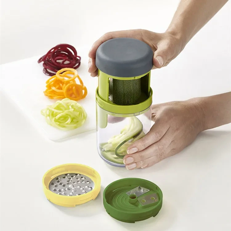 3 In 1 Multifunctional Hand-held Vegetable Spiralizer Slicer Rotary Vegetable Slicer 1