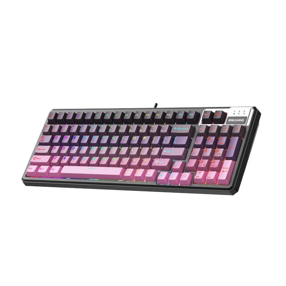 Esgaming 98 Keys External Multi-color Mechanical Gaming Keyboard 96% Layout Ergonomics Gasket Structure Computer Keyboard 1