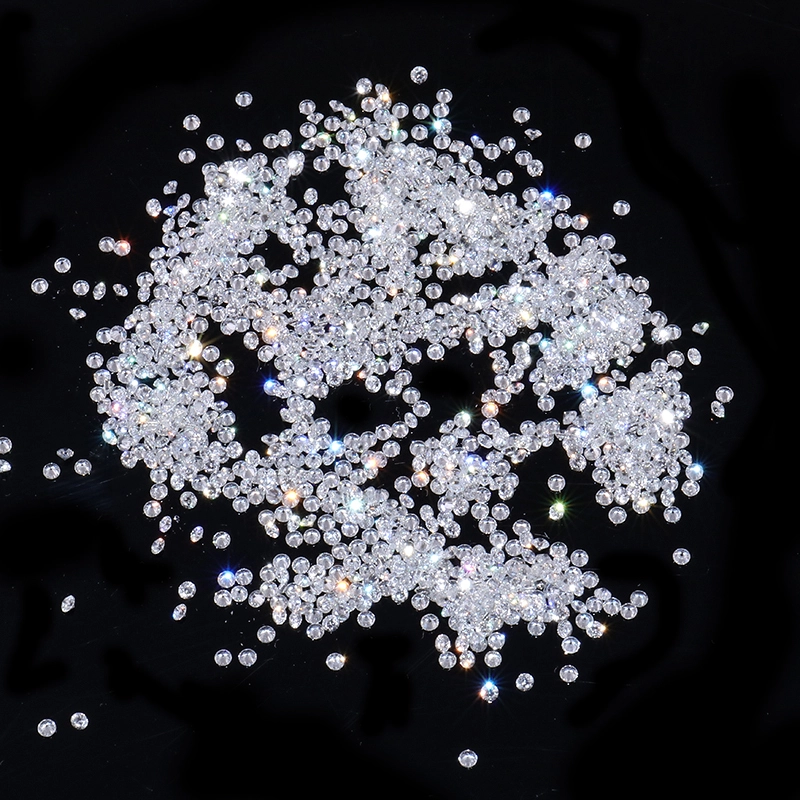Provence Gem Ready To Ship Super Colorless 0.8mm To 2.9mm Round Melee Moissanite Diamond Loose Stone For Gold Ring Making 1