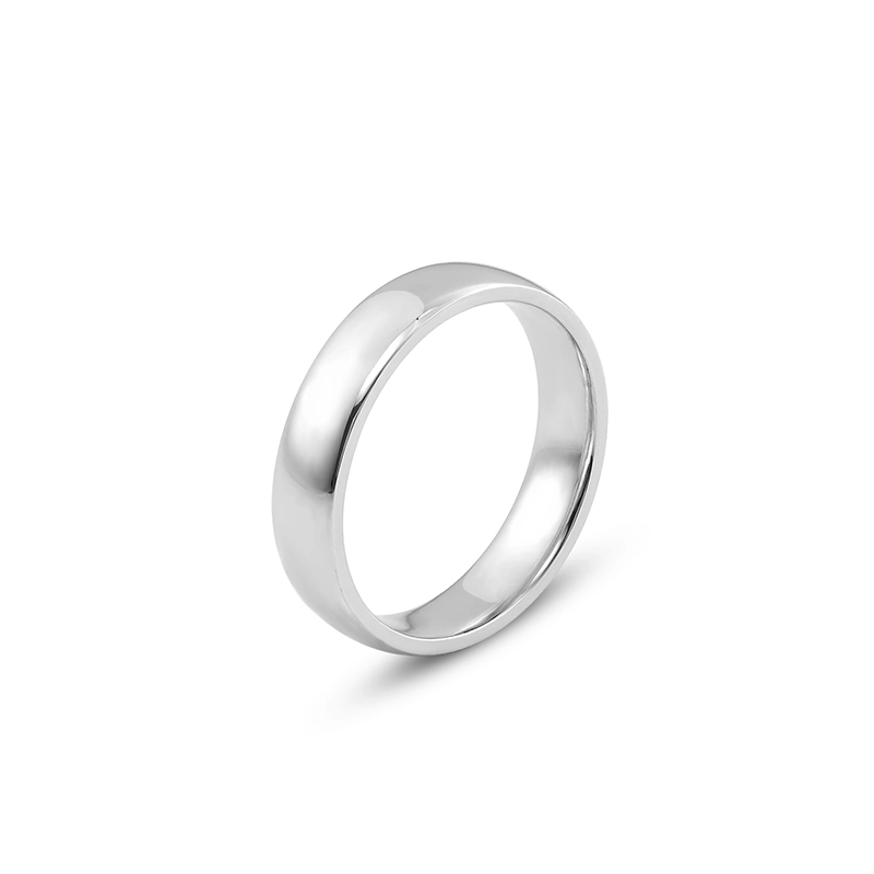 Confort Fit Plain Male Band PT950 4,5 mm de largeur de mariage Band de marié Bands de bagues Ensembles d'anneaux 1