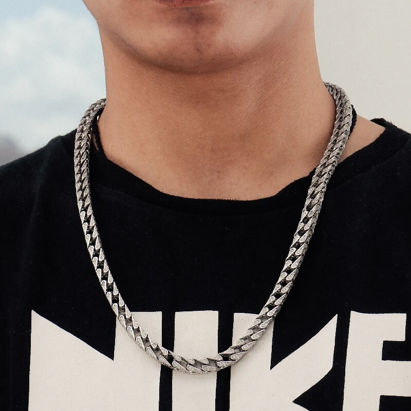 Provence Jewelry Customized Moissanite Diamond 8mm Real 10k Solid Gold Iced Out Cuban Link Chain For Man 1