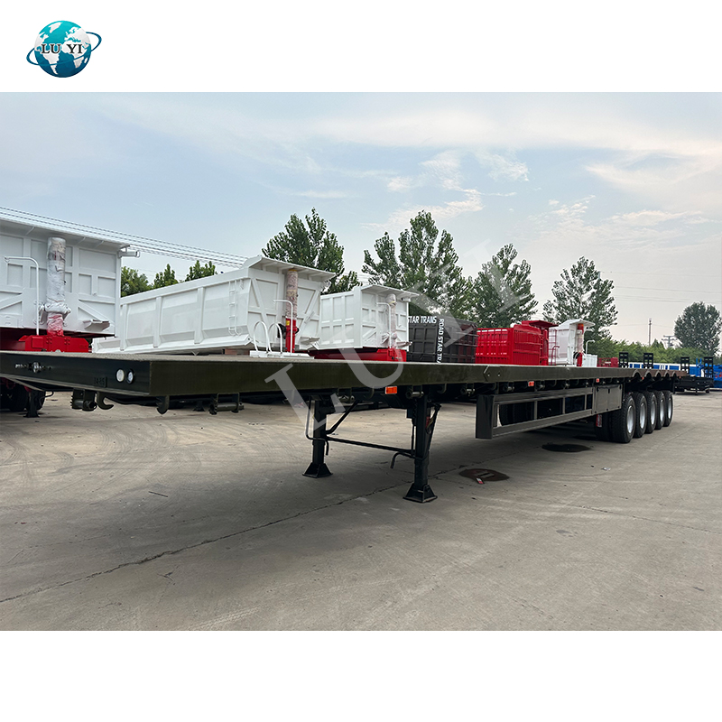 5 оси 60t 20/40 футов с платтным грузовиком. 3